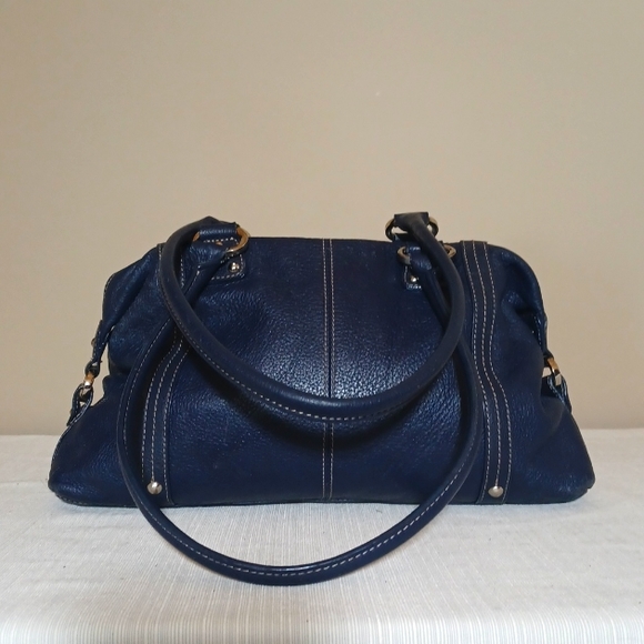 Tignanello Blue Leather Shoulder Bag - Picture 4 of 13
